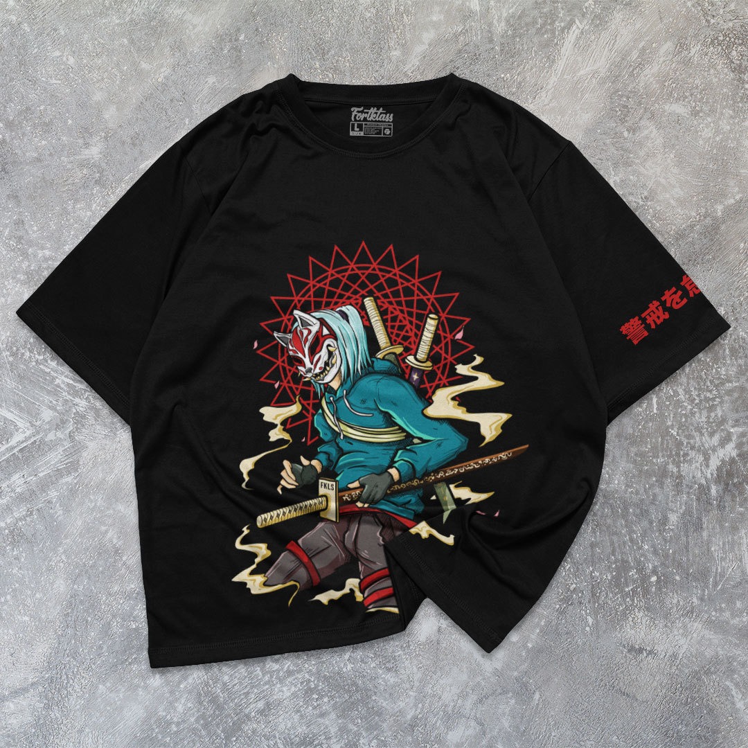 FortKlass Kaos Oversize KEIKOKU T-Shirt Cowok Premium Kaos Pria Lengan Pendek Jumbo