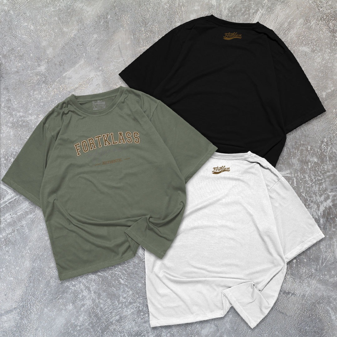 FortKlass Kaos Oversize FORTKLASS T-Shirt Cowok Premium Kaos Pria Lengan Pendek Jumbo