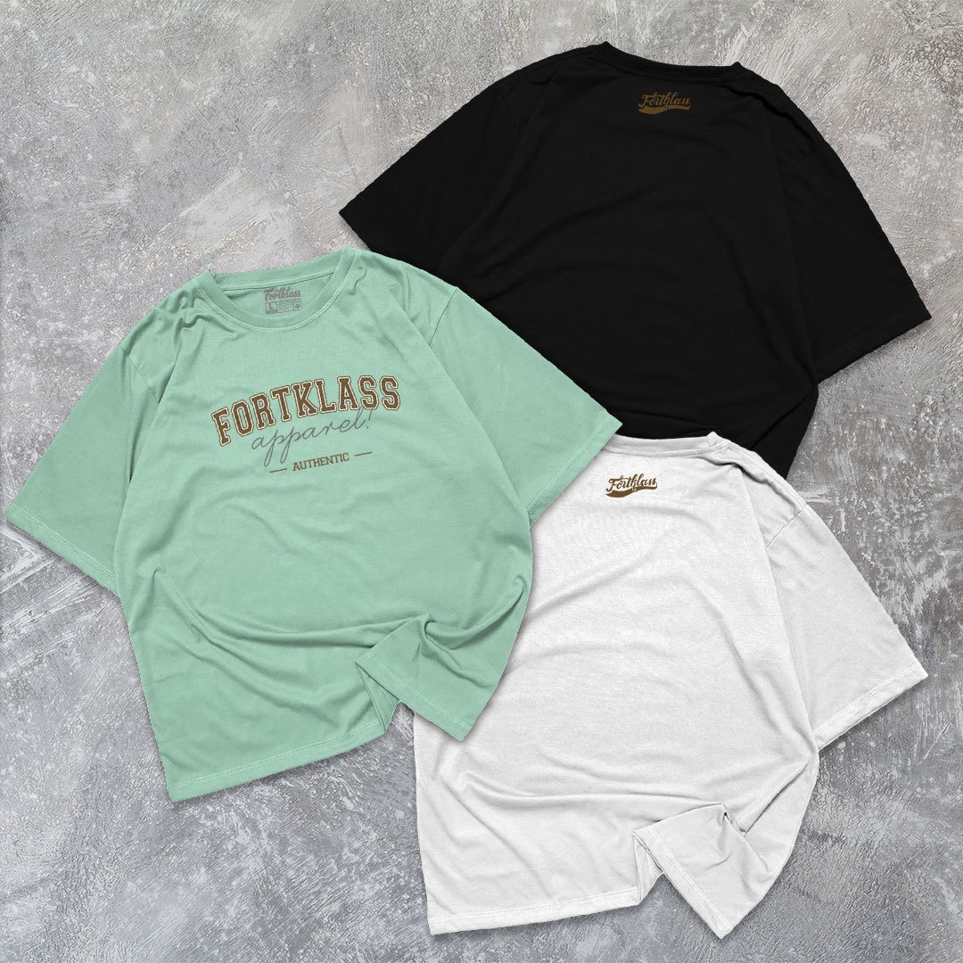 FortKlass Kaos Oversize FORTKLASS T-Shirt Cowok Premium Kaos Pria Lengan Pendek Jumbo