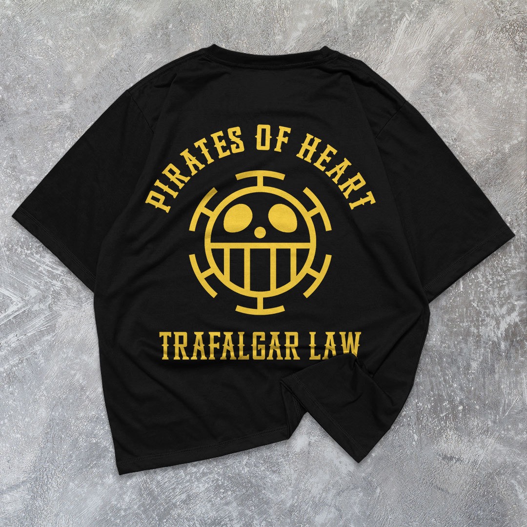 FortKlass Kaos Oversize TRAFALGAR T-Shirt Cowok Premium Kaos Pria Lengan Pendek Jumbo