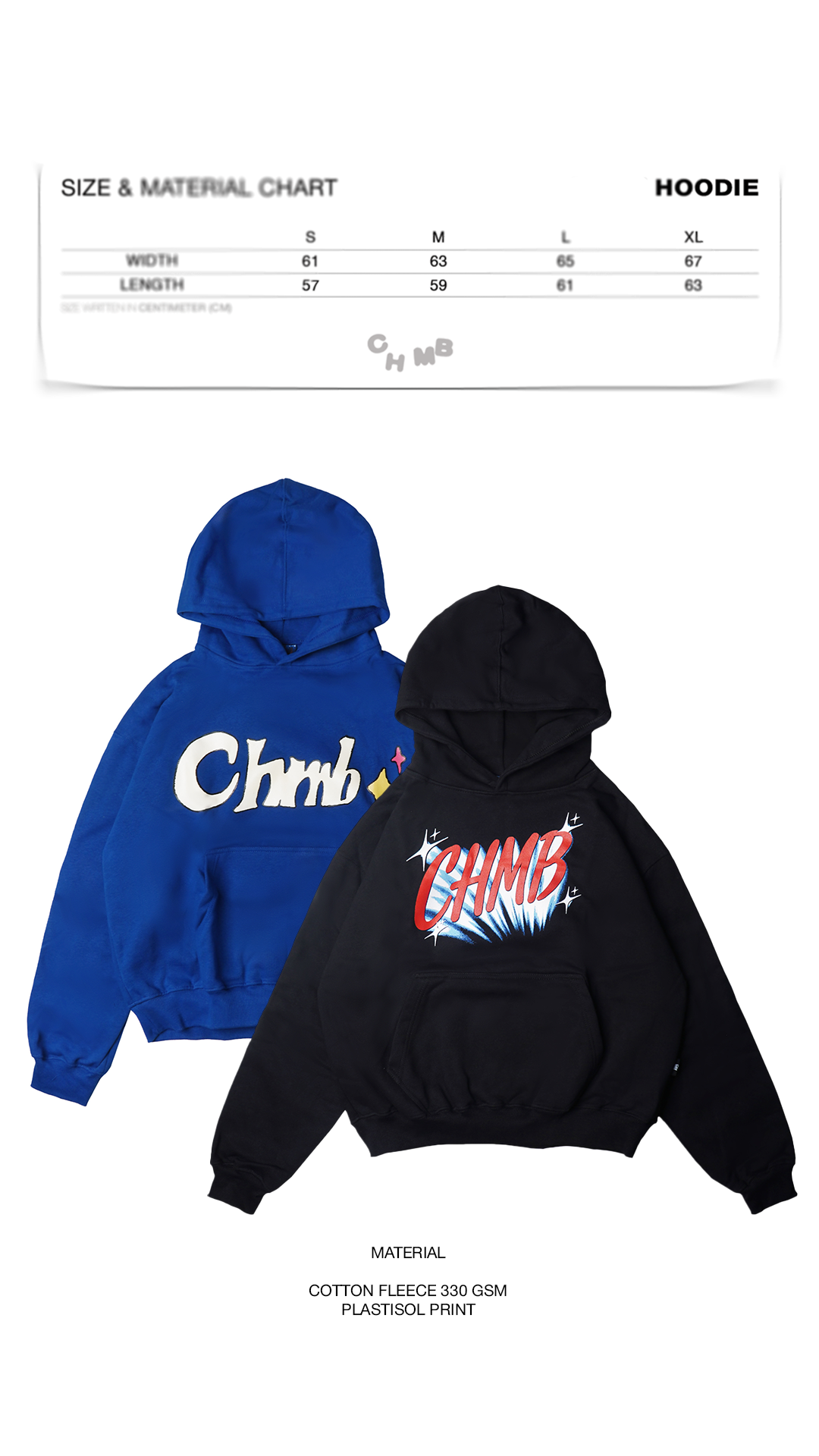 Boxy Hoodie Chambredelavain - Key Blue