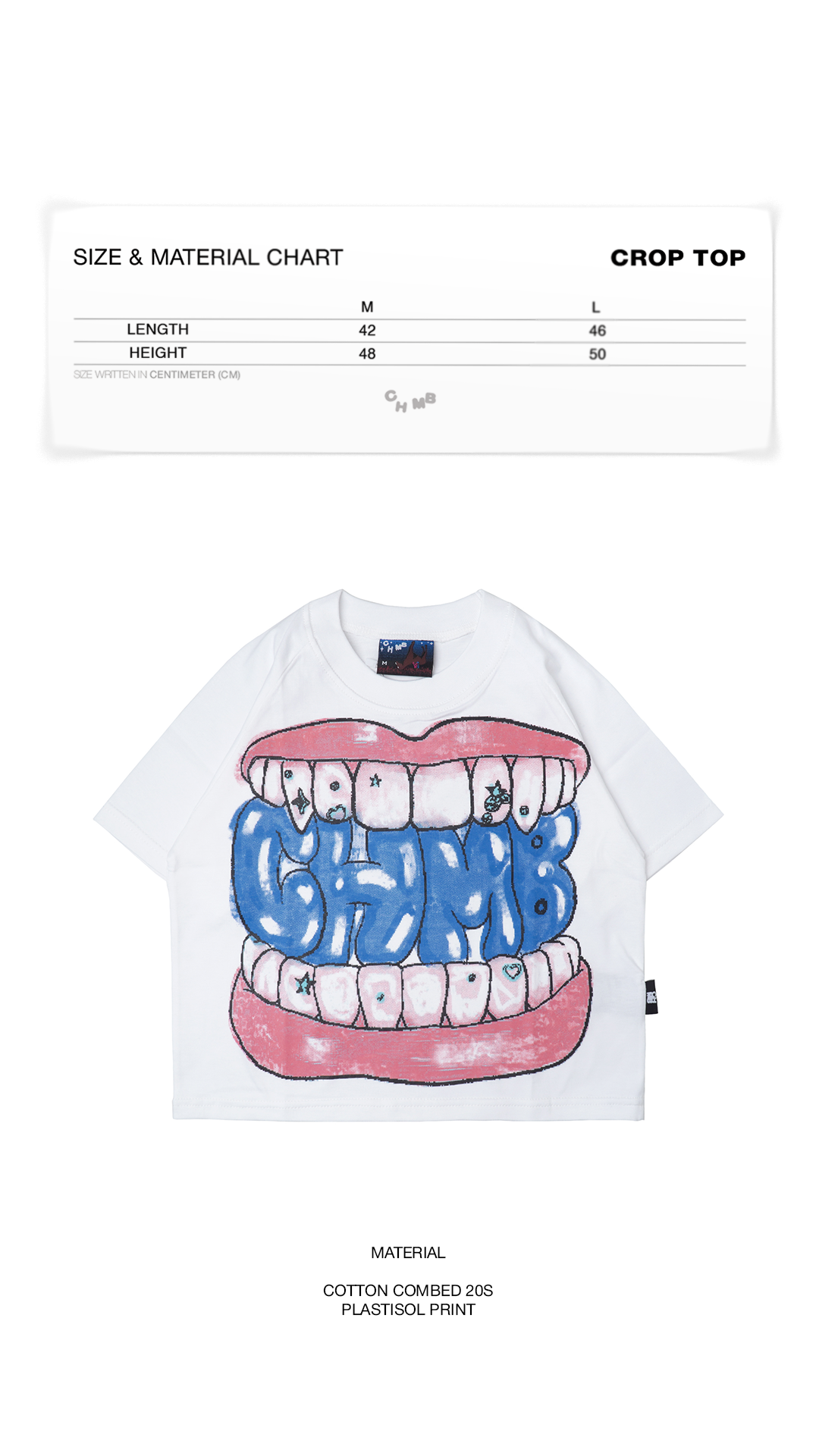 Crop tee Chambredelavian - Bliter White
