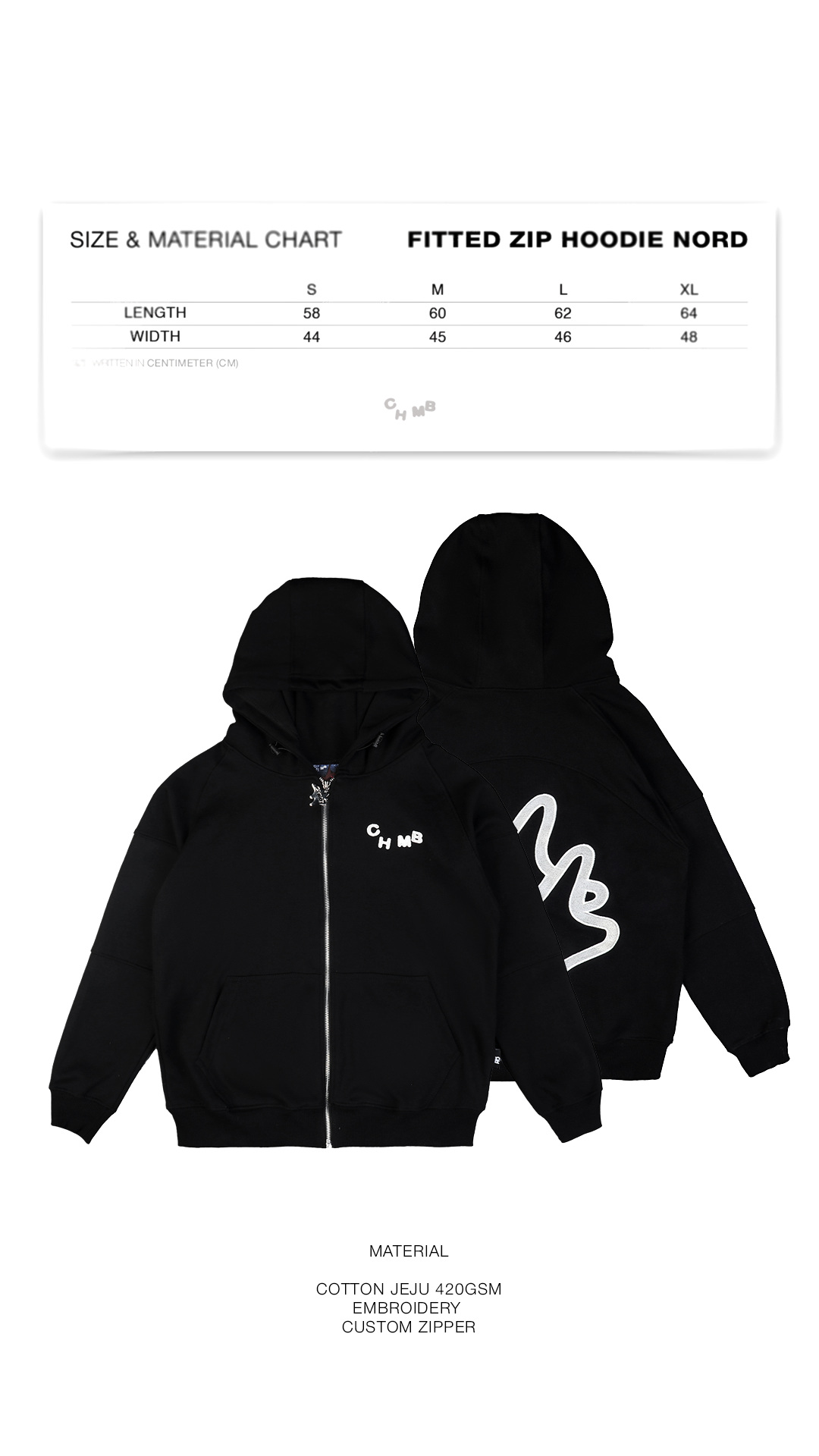 Zip Fitted Chambredelavain - Nord Black