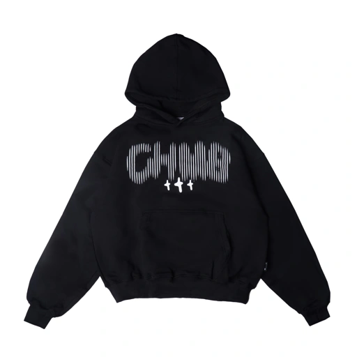 Image of Boxy Hoodie Chambredelavain - Streak Black