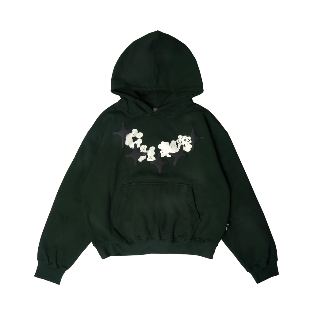 Boxy Hoodie Chambredelavain - Vellz Green Bottle