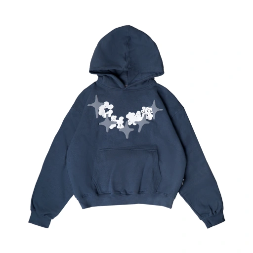 Image of Boxy Hoodie Chambredelavain - Vellz Steel Blue