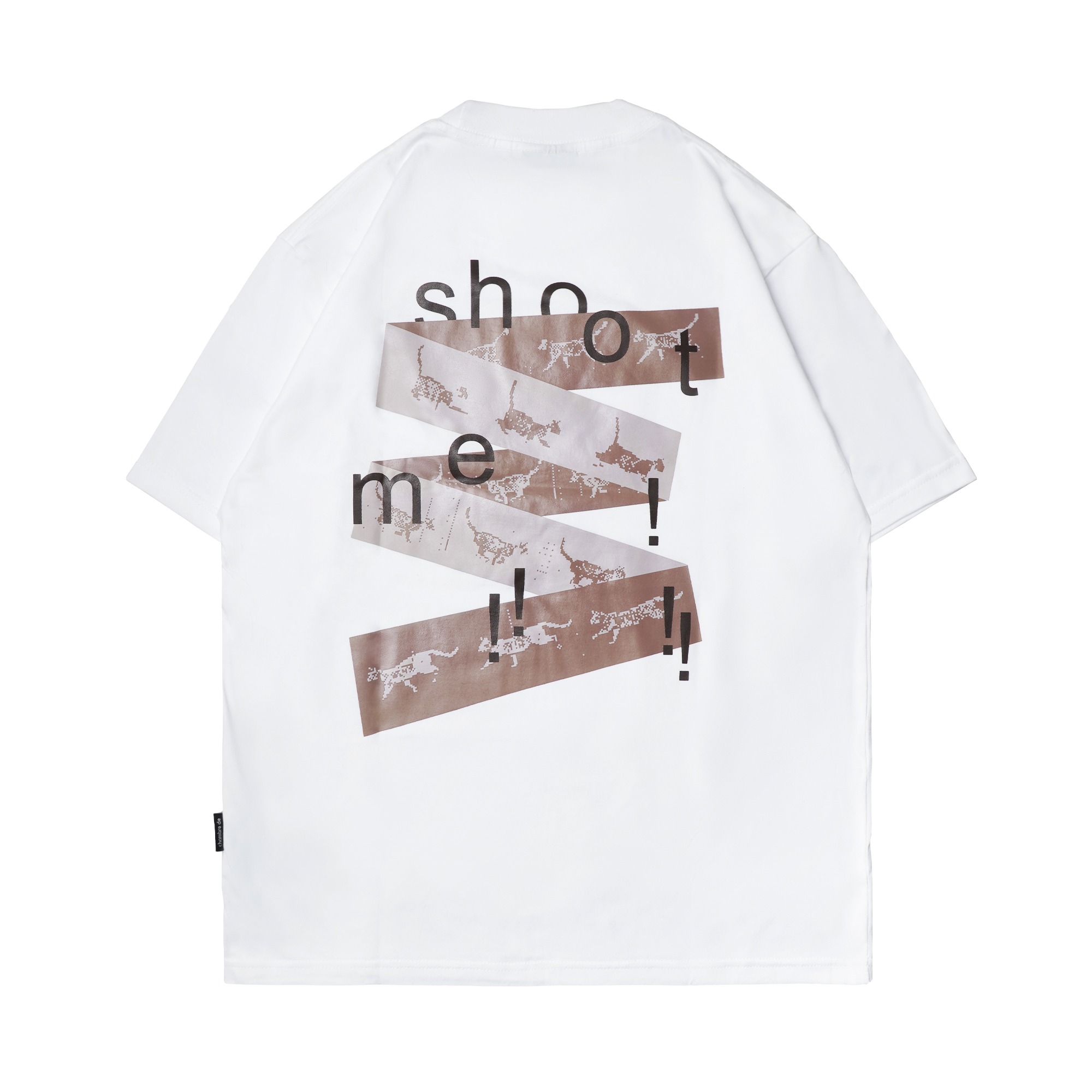 Tshirt Chambredelavain - Shoot Me White