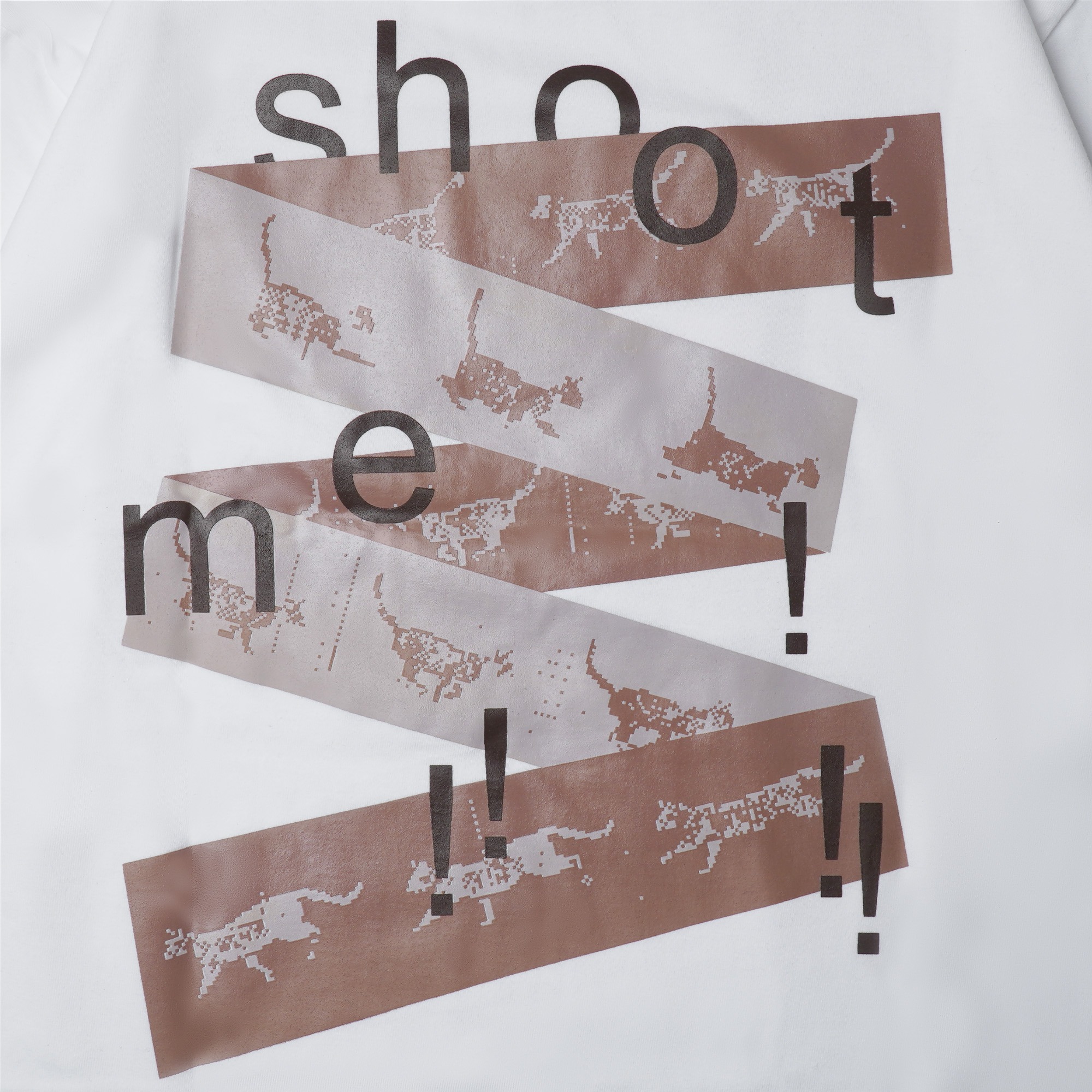Tshirt Chambredelavain - Shoot Me White