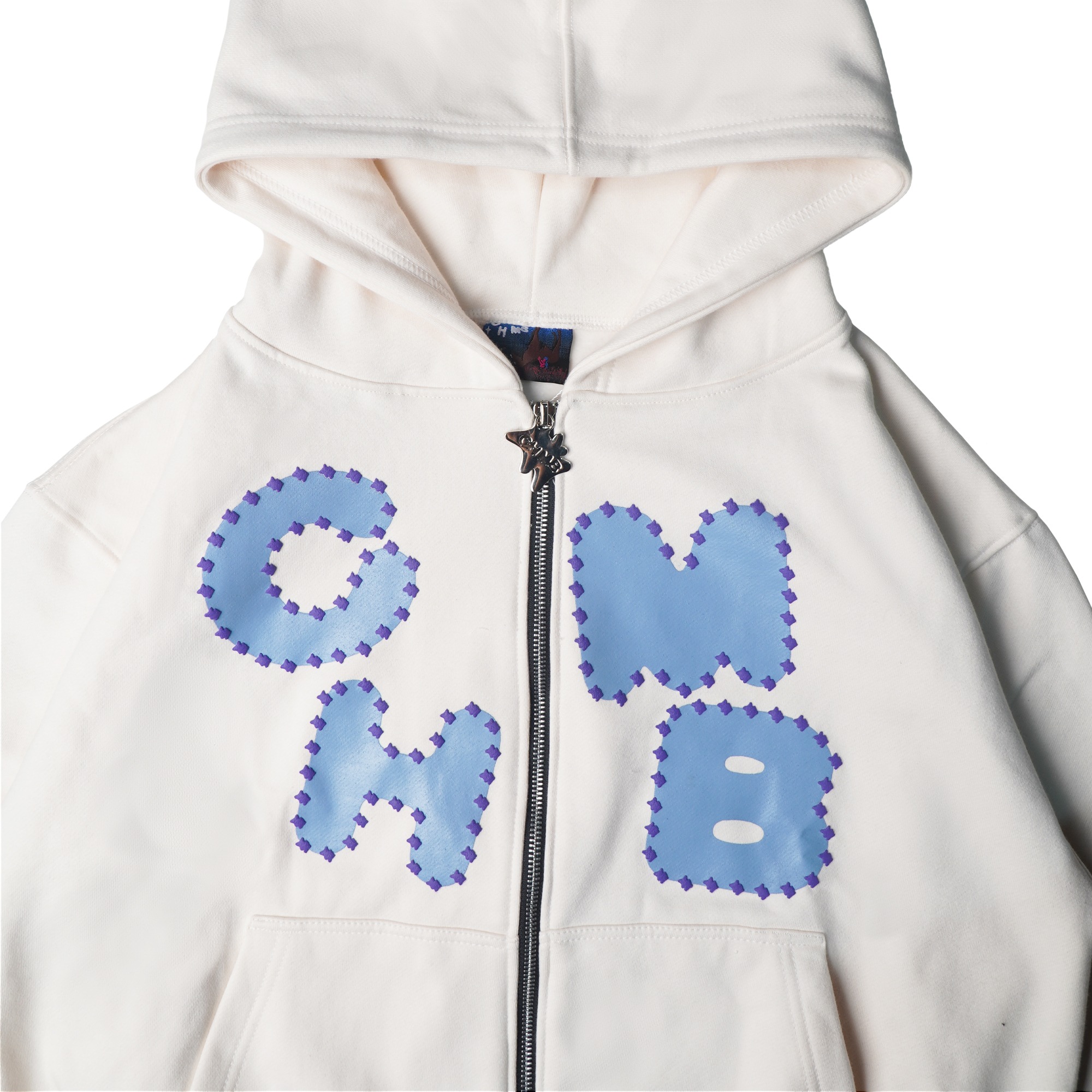 Boxy Zipped Hoodie Chambredelavain - Oud White