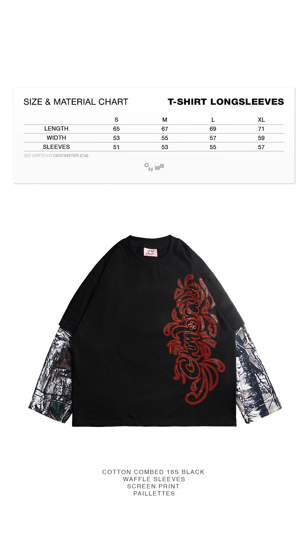 Double layer Tshirt Collaboration CHMBXSB - Rangkap