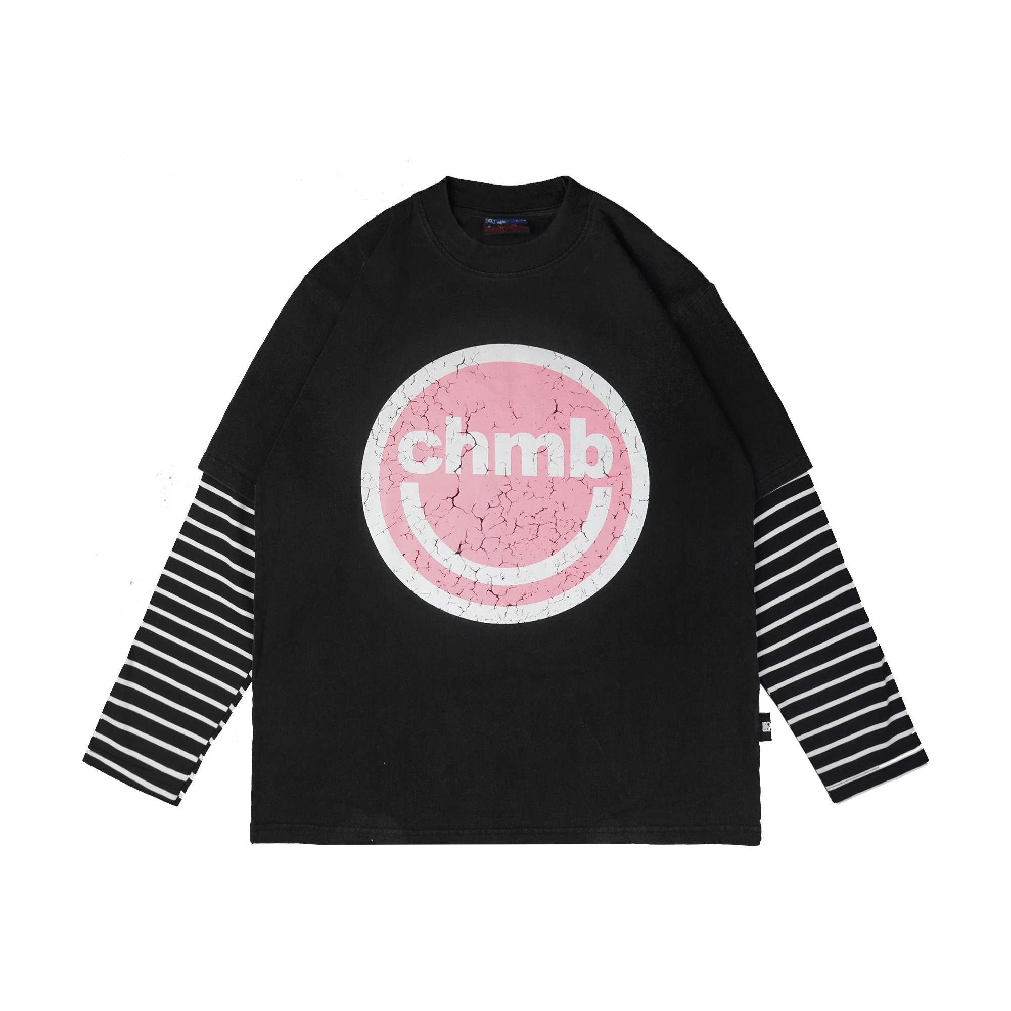 Double Layer Tshirt Chambredelavain - Washed Bunny Stripe