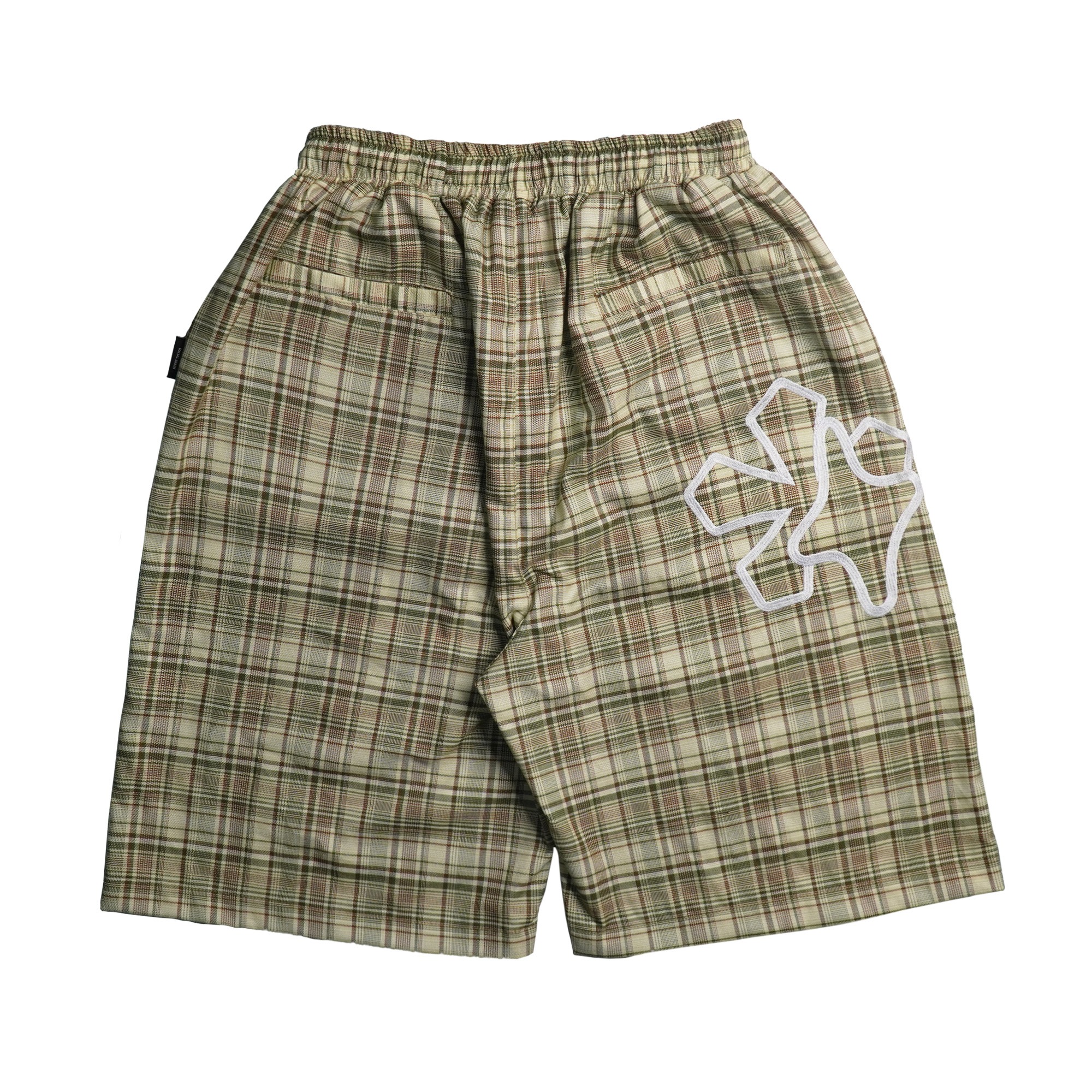 Flannel Shorts Collaboration CHMBXSB - Pelekat Cream