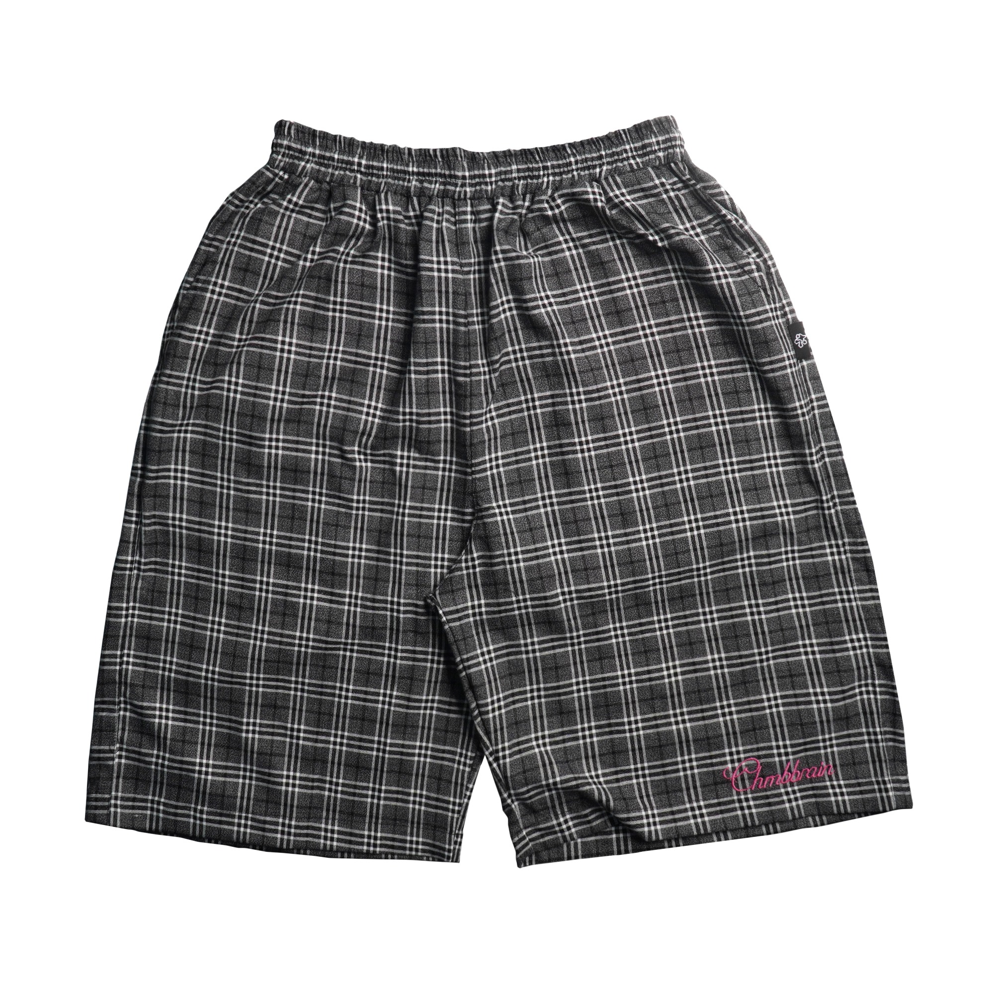 Flannel Shorts Collaboration CHMBXSB - Pelekat Black