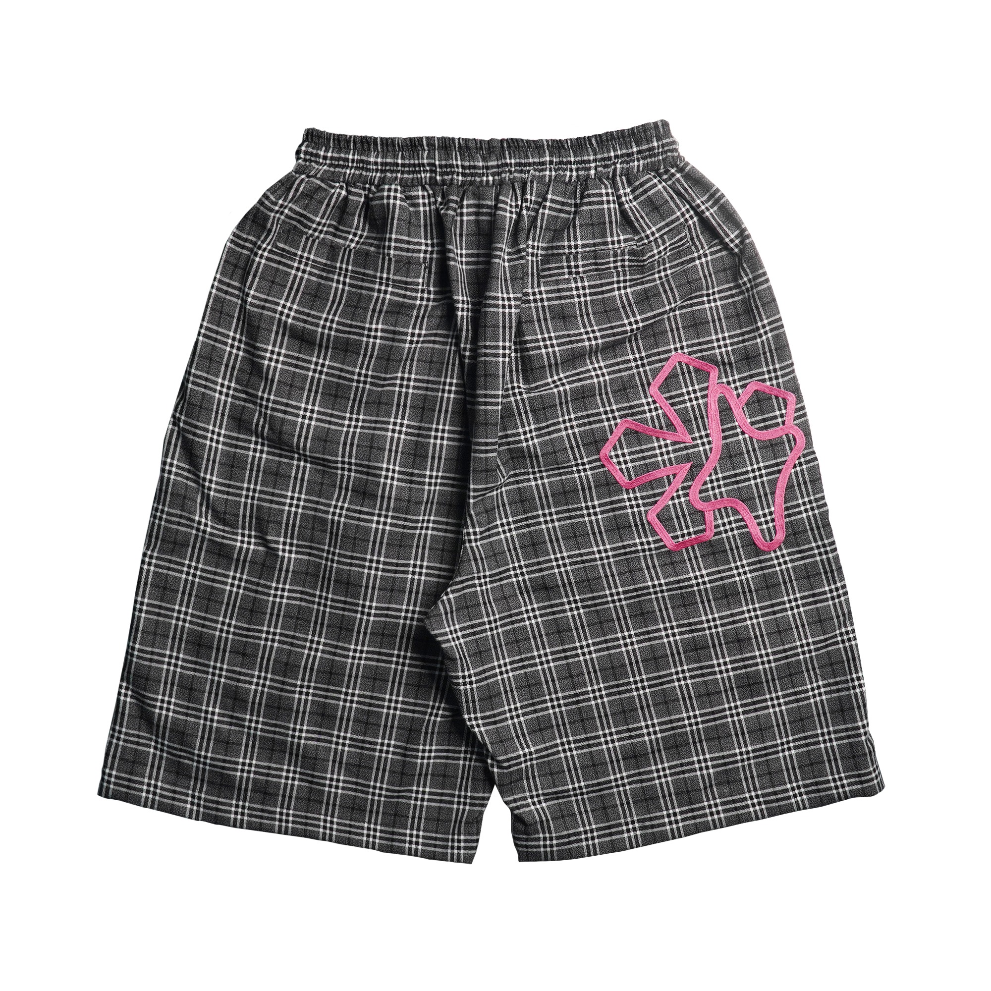 Flannel Shorts Collaboration CHMBXSB - Pelekat Black