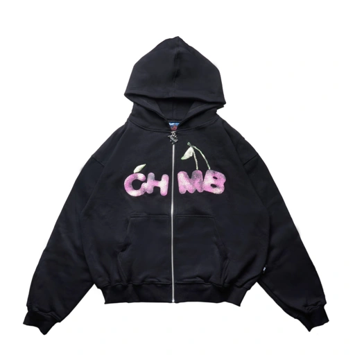 Image of Boxy Zipped Hoodie Chambredelavain - Banerry Black