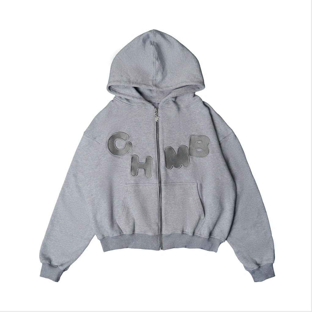 Boxy Zip Hoodie Chambredelavain - Authentic Misty