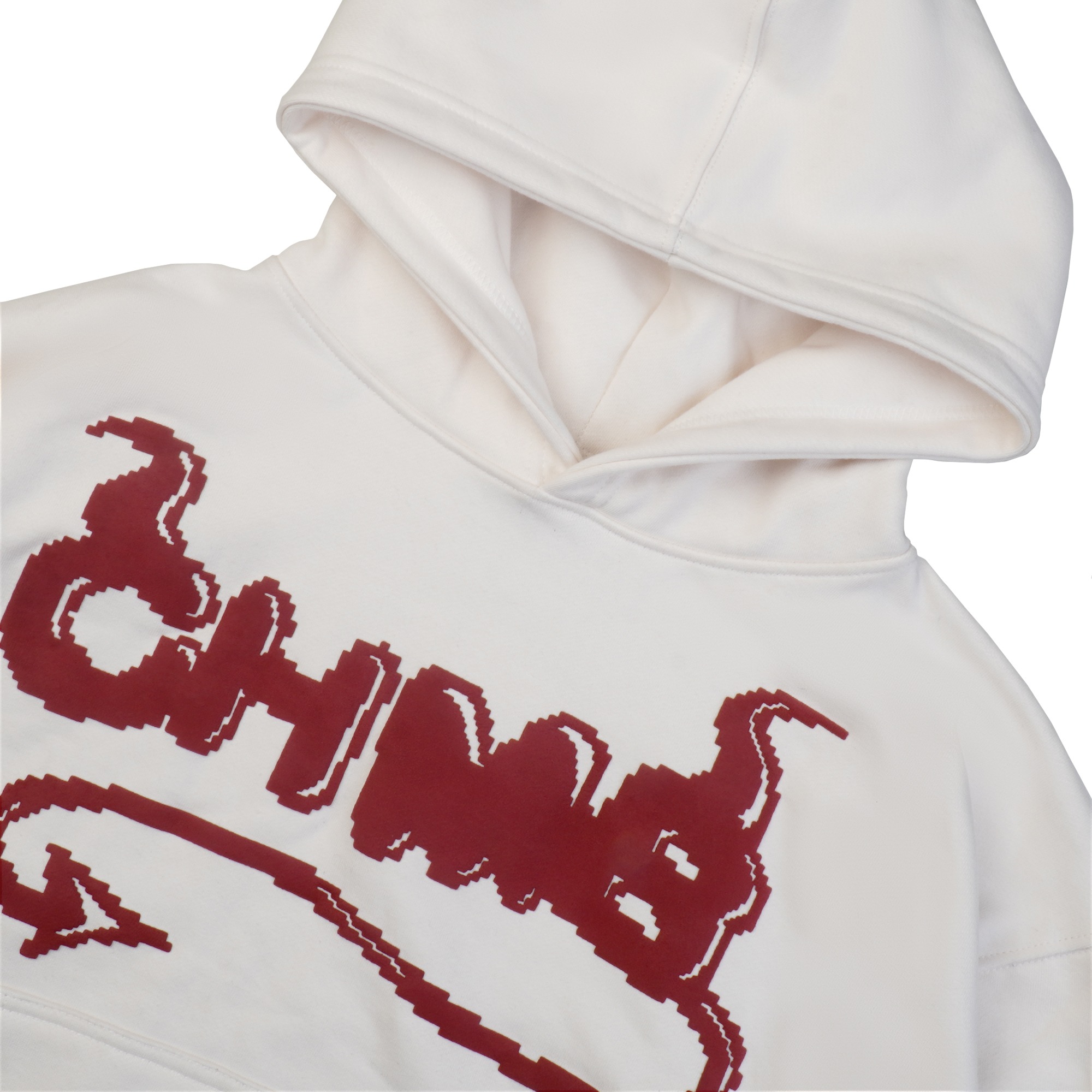 Hoodie Boxy Chambredelavain - Angel White