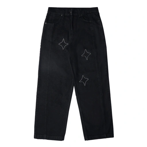 Image of Baggy Jeans Emboss - Chiiz Black