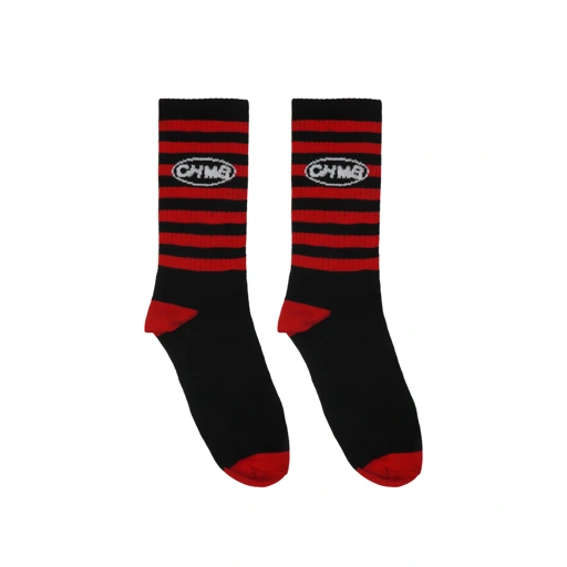Socks Chambredelavain - Stripe Red Black