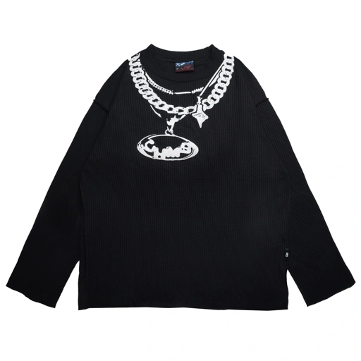 Image of Waffle Longsleeves Chambredelavain - Neck Glitz Black