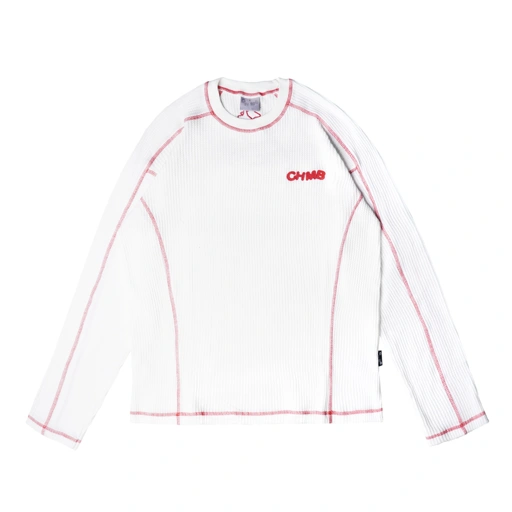 Image of Longsleeve Waffle Chambredelavain - Redline White