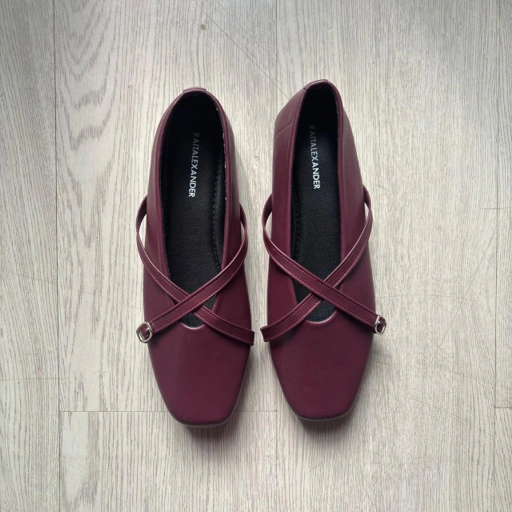 Image of Raitalexander - Grace in Maroon Flatshoes
