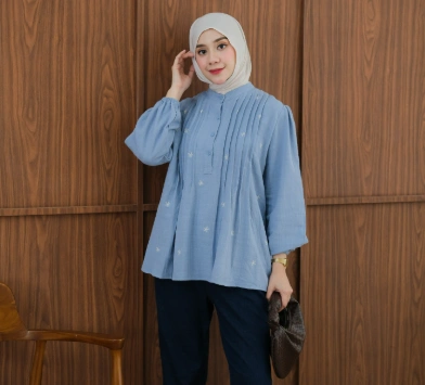 Image of Odeca | Opsey Bloom | Kemeja Bordir | Atasan Wanita