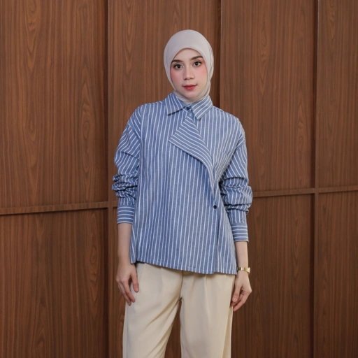 Image of Odeca | Gema Top | Stripe Shirt | Atasan Beskap