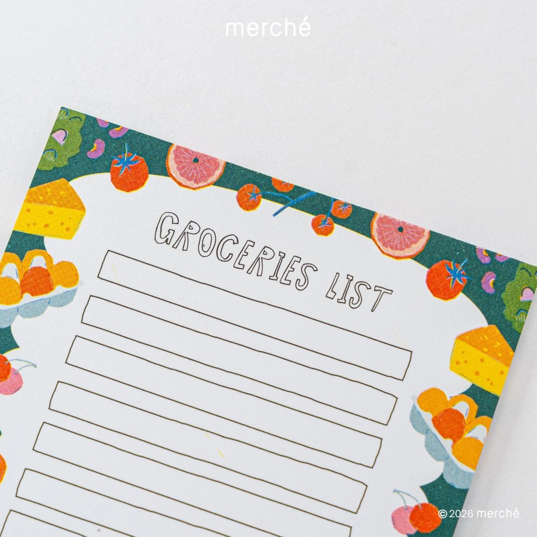 [NOT FOR SALE] Fresh Market -  Free Gift  Memopad Market Grocery List merché