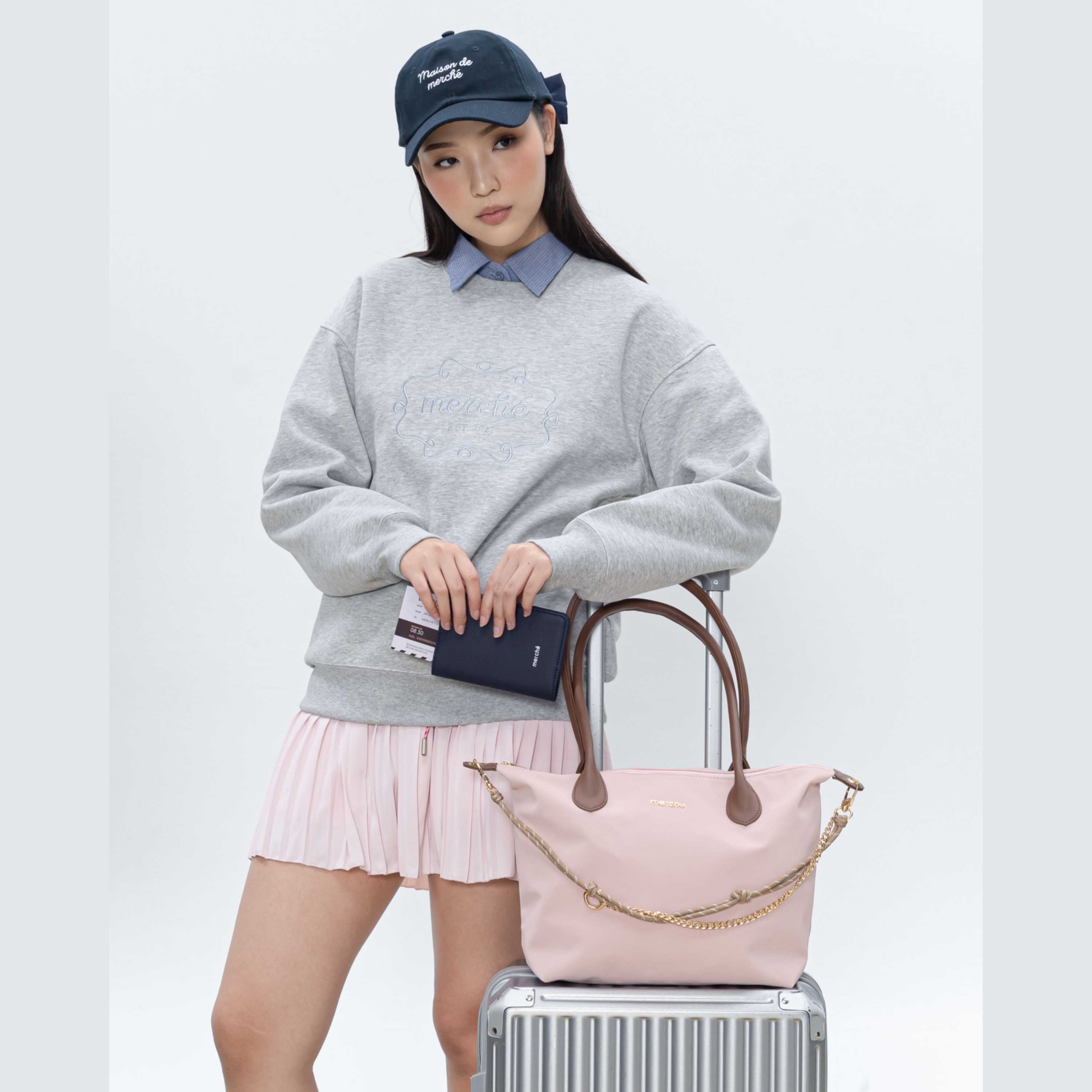 Alice Medium Totebag Brown Label merché