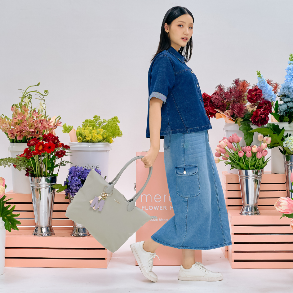Alice Large Totebag green label merché