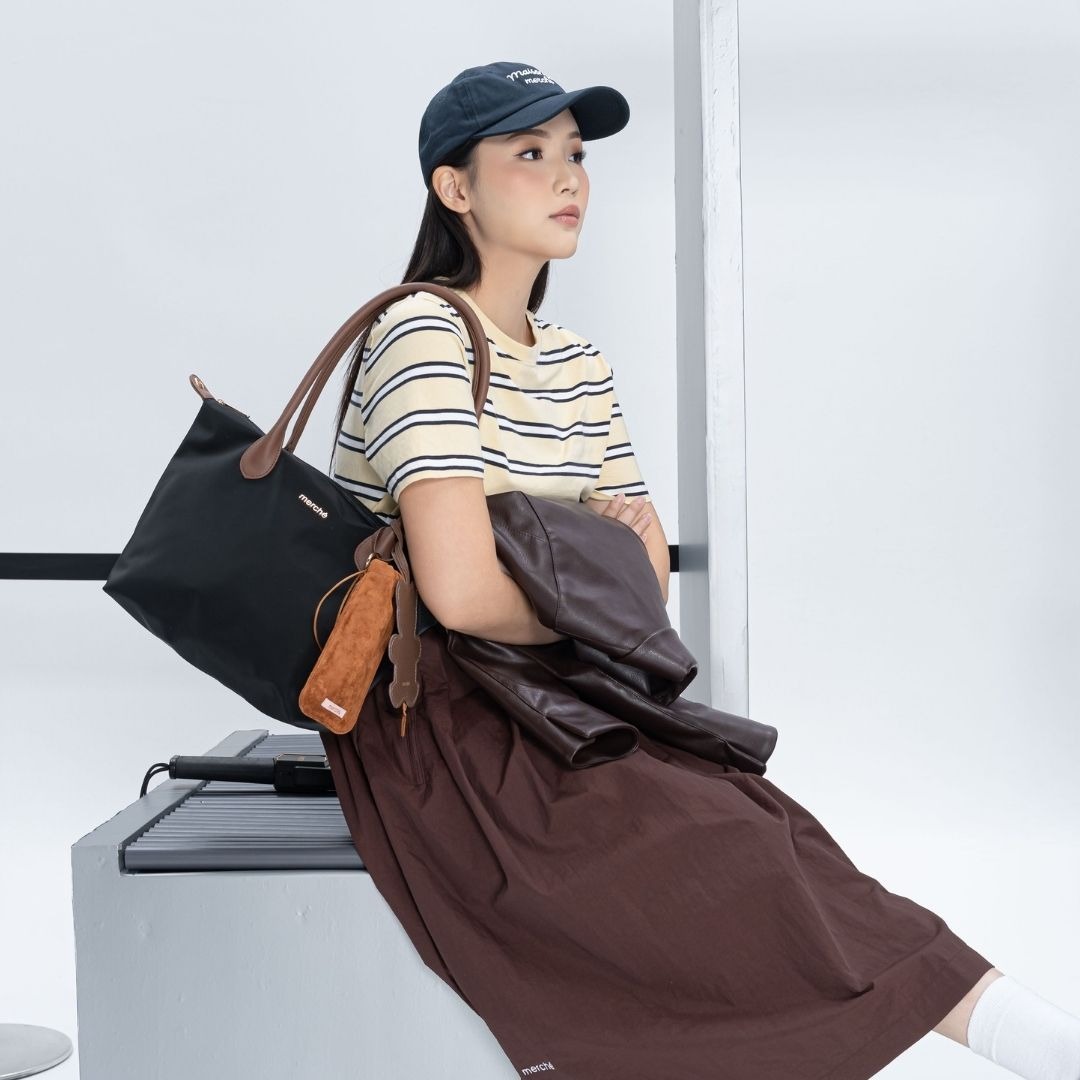Alice Medium Totebag Brown Label merché