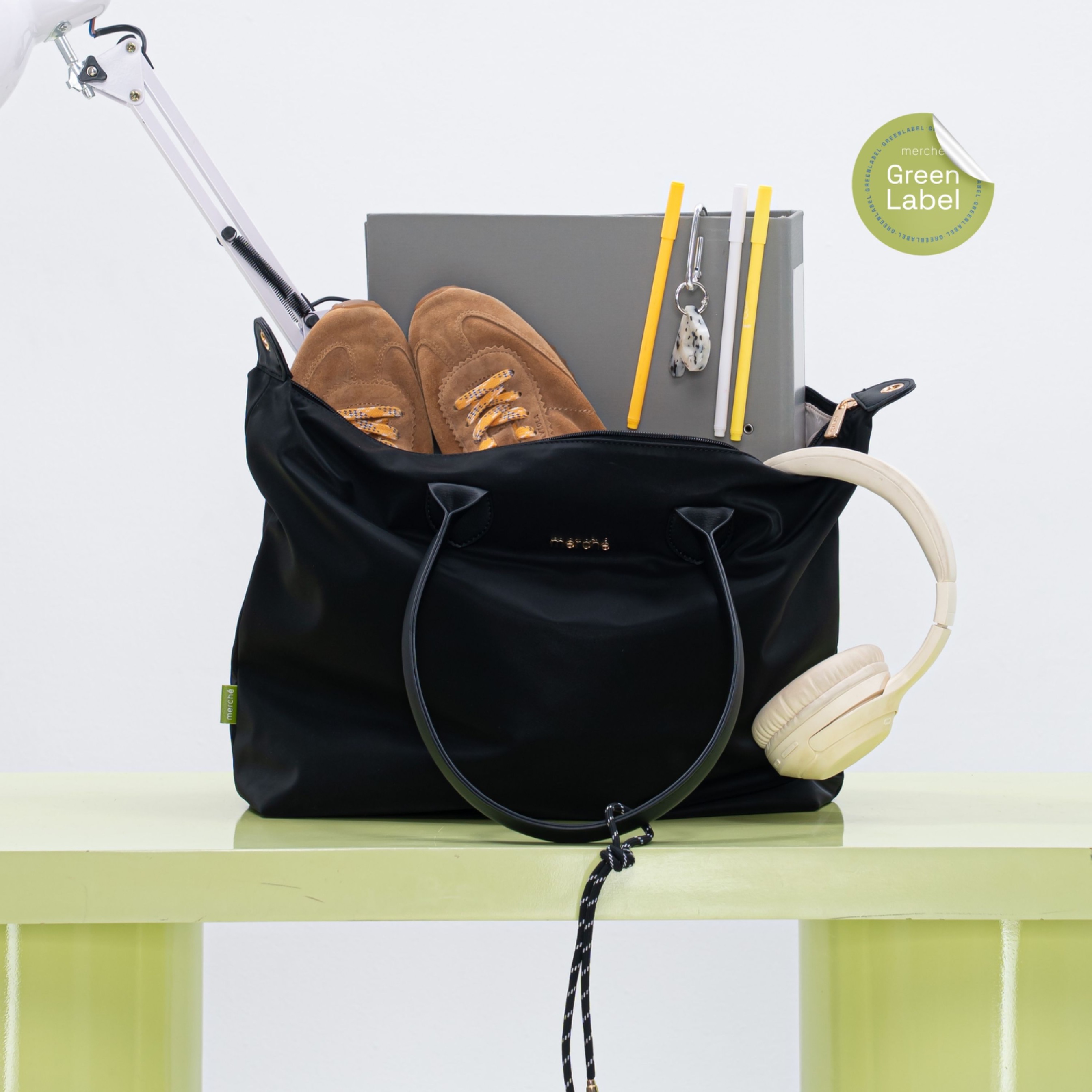 Alice Large Totebag green label merché