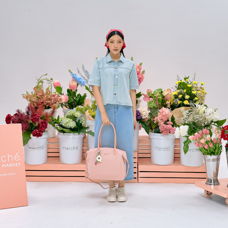 Alice Large Totebag green label merché