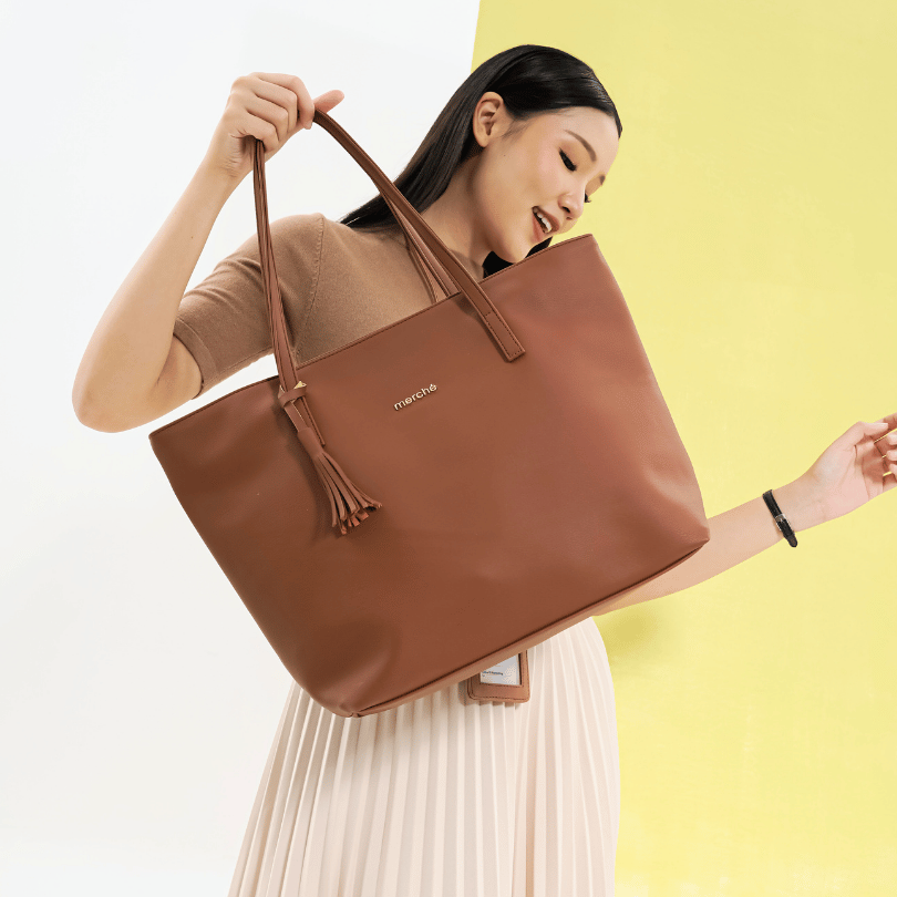 Bundling Ashley Zipper Totebag + Neony Bag Charm merché