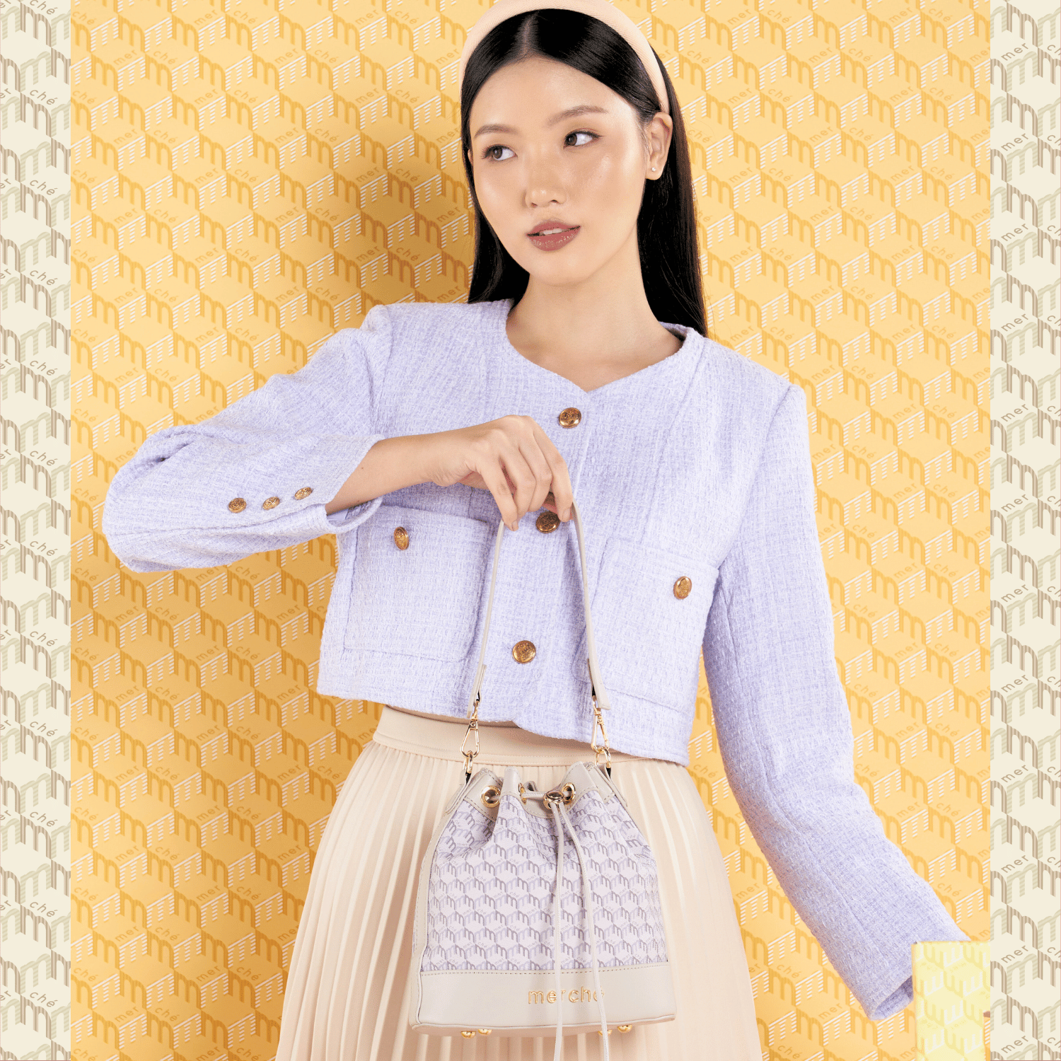 Vanessa Monogram Bucket merché