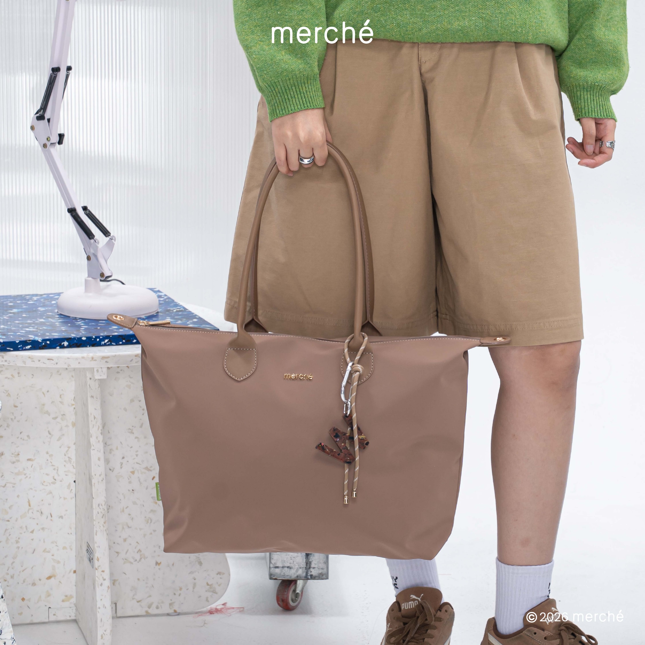 Alice Large Totebag green label merché
