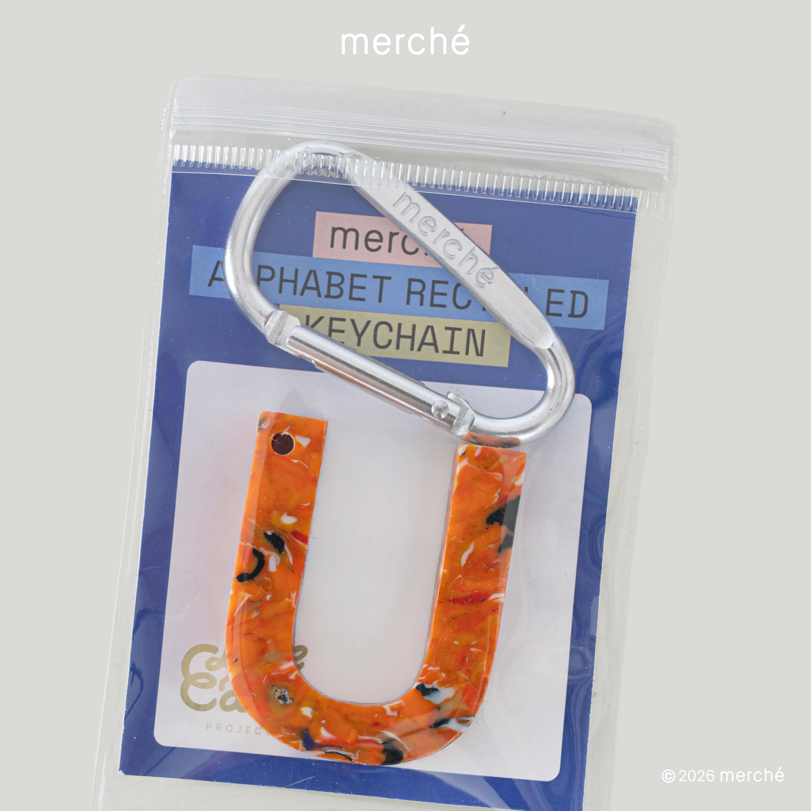 Alphabet Recycle Keychain merché