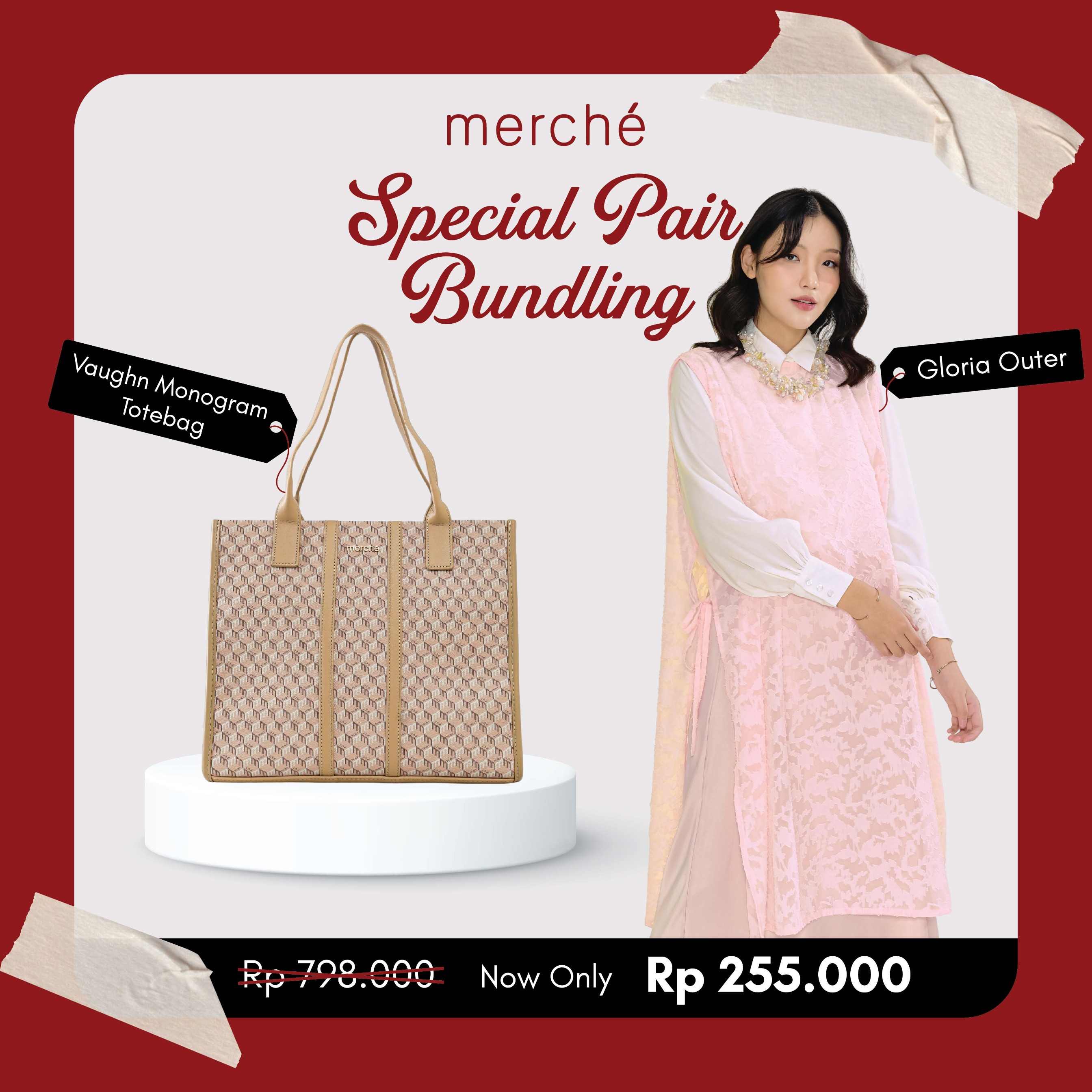 Bundling Vaughn Monogram Totebag + Gloria Outer merché