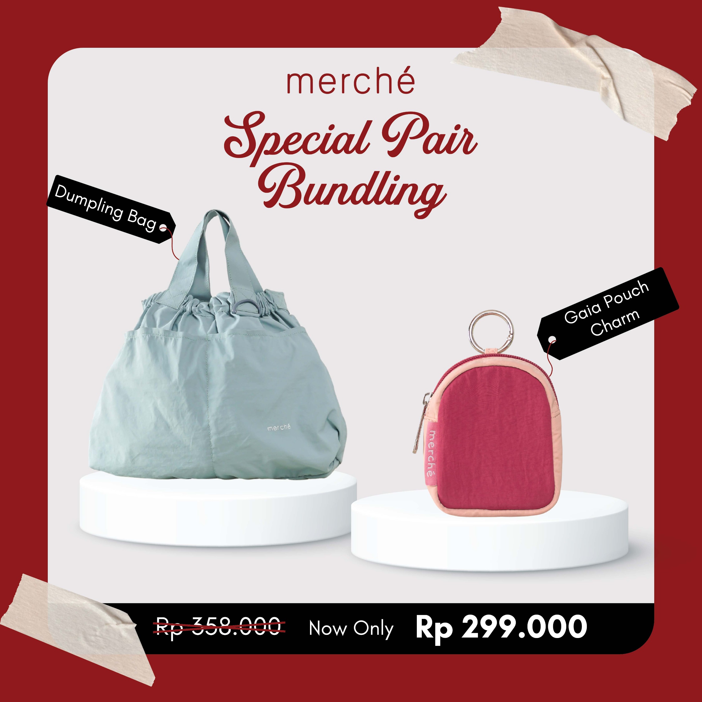 Bundling Dumpling Bag + Gaia Pouch Charm merché