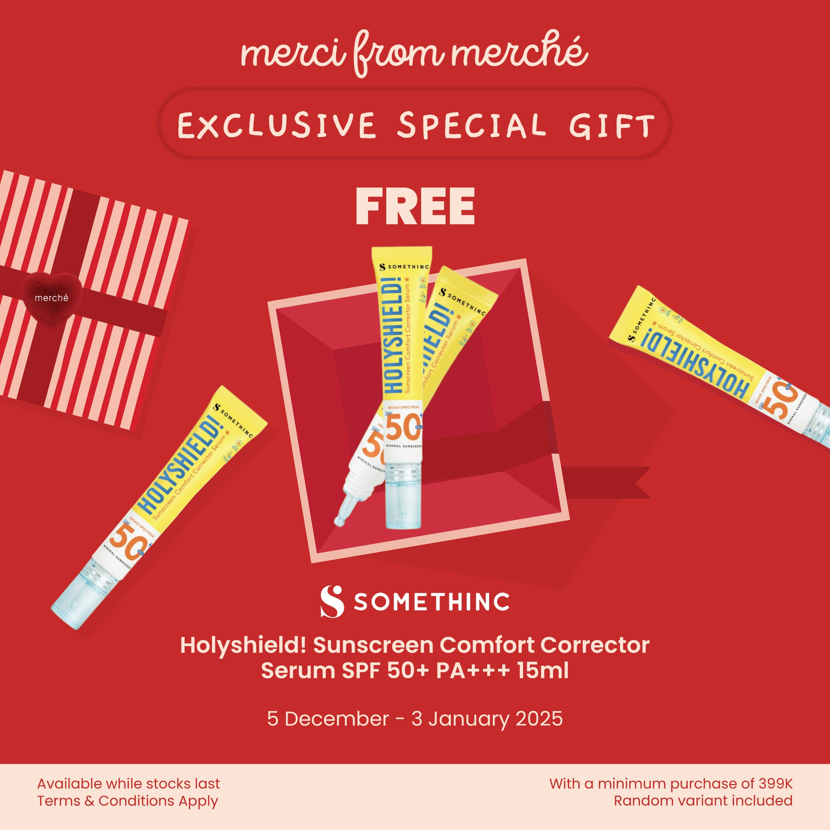 [NOT FOR SALE] Merci From merché Free Gift - SOMETHINC Holyshield! Sunscreen Comfort Corrector Serum SPF 50+ PA+++ 15ml