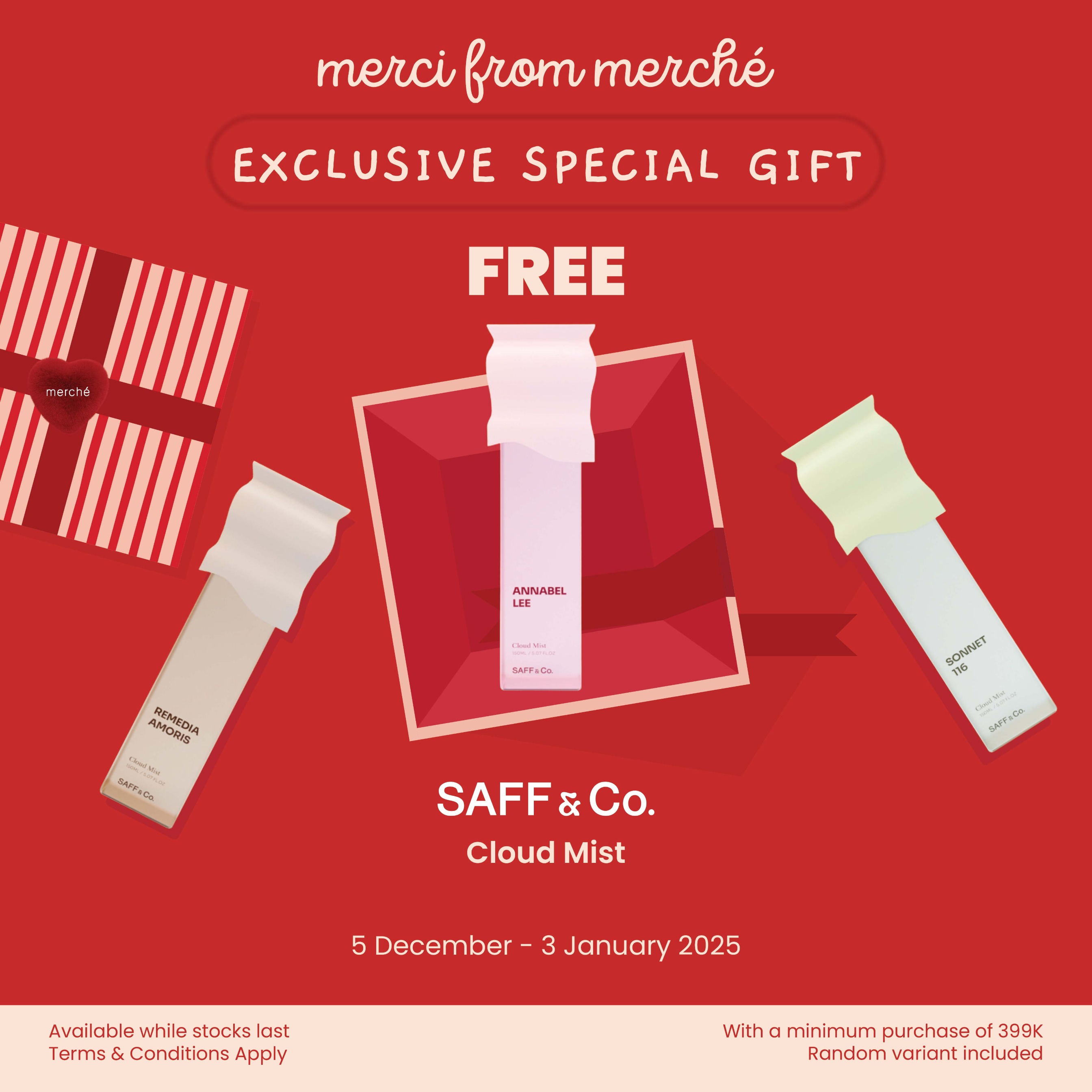 [NOT FOR SALE] Merci From merché Free Gift - Saff n Co Cloud Mist
