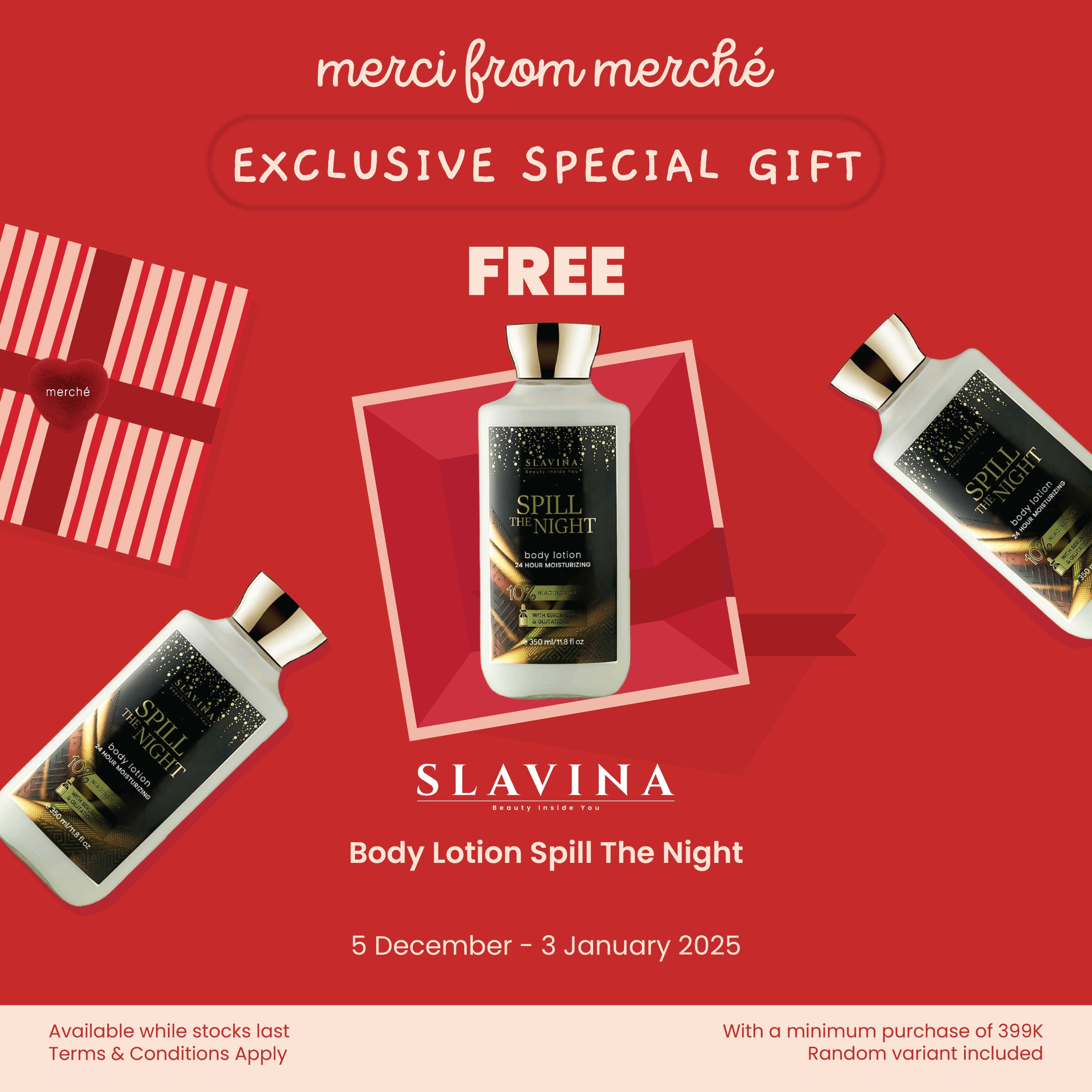 [NOT FOR SALE] Merci From merché Free Gift - Slavina Body Lotion Spill The Night