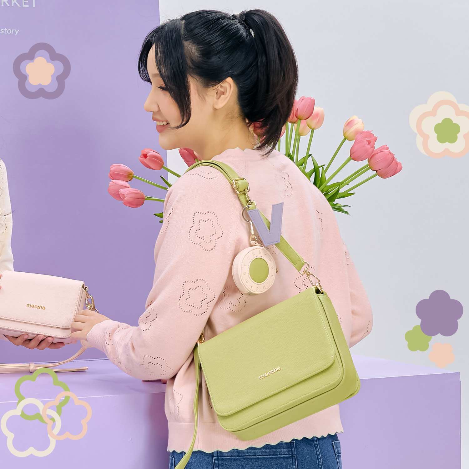 Milly Midi Flap Bag merché