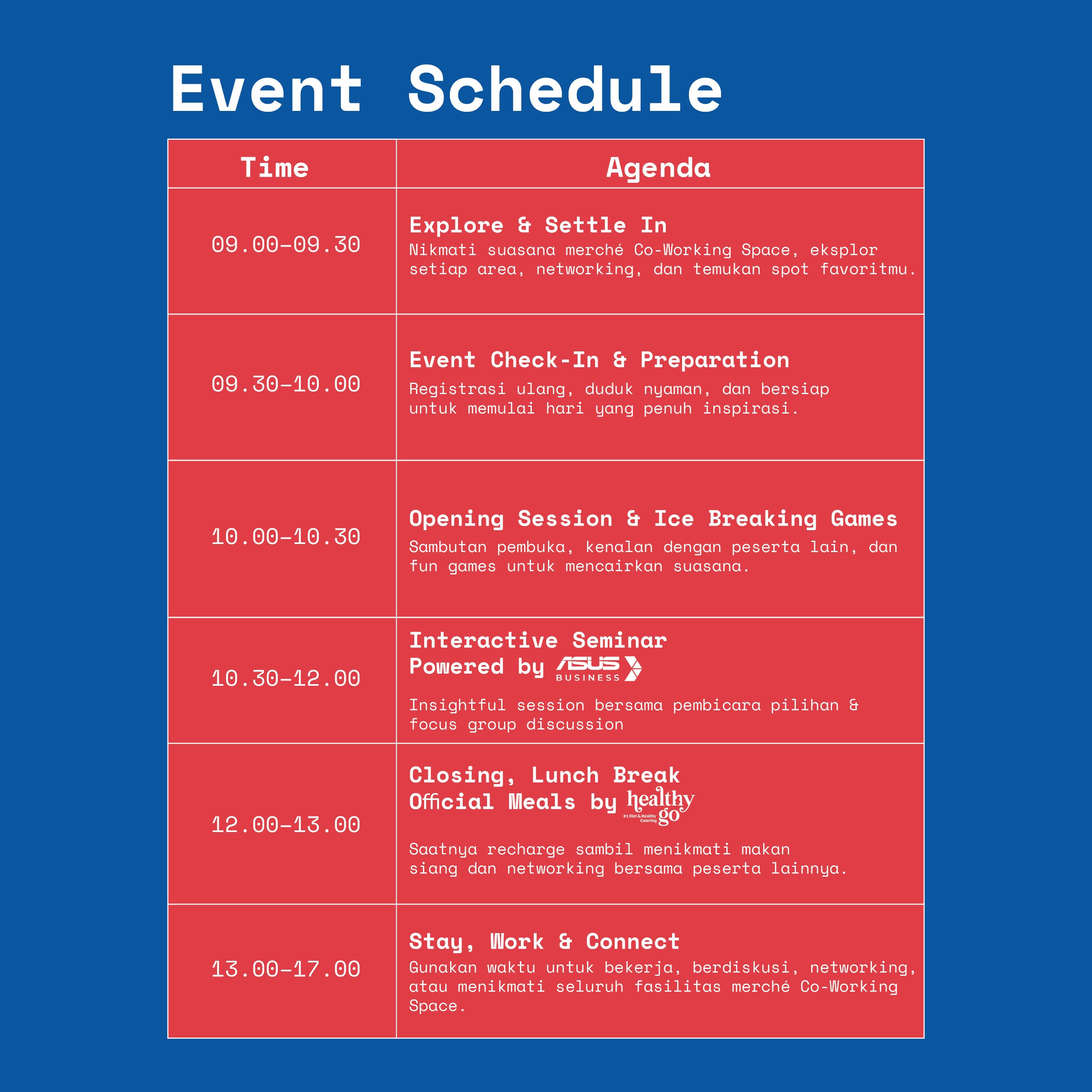merché Networking Day for Professional & Business Owner (09.00 - 17.00 WIB) Thursday, 6 August 2026