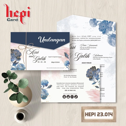 BLANGKO UNDANGAN PERNIKAHAN HEPI 23.014 (ISI 10pcs)