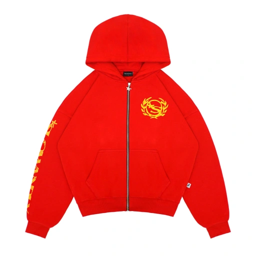 Image of BASE - ZIP HOODIE (RED)