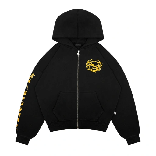 Image of BASE - ZIP HOODIE (BLACK)
