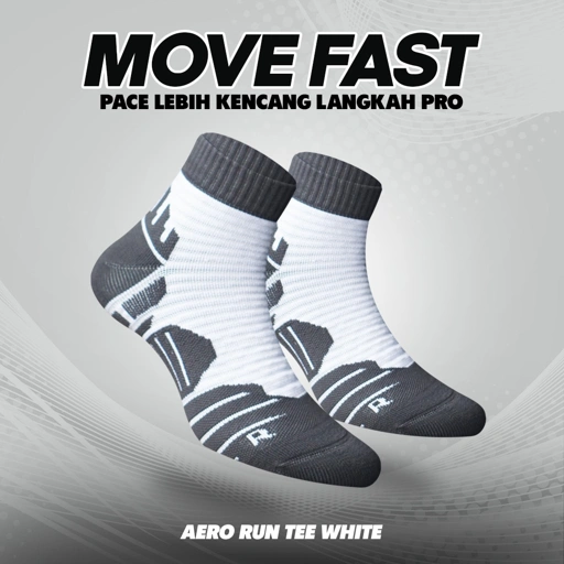 Image of AeroRun Tee Ankle Socks - White / Coal