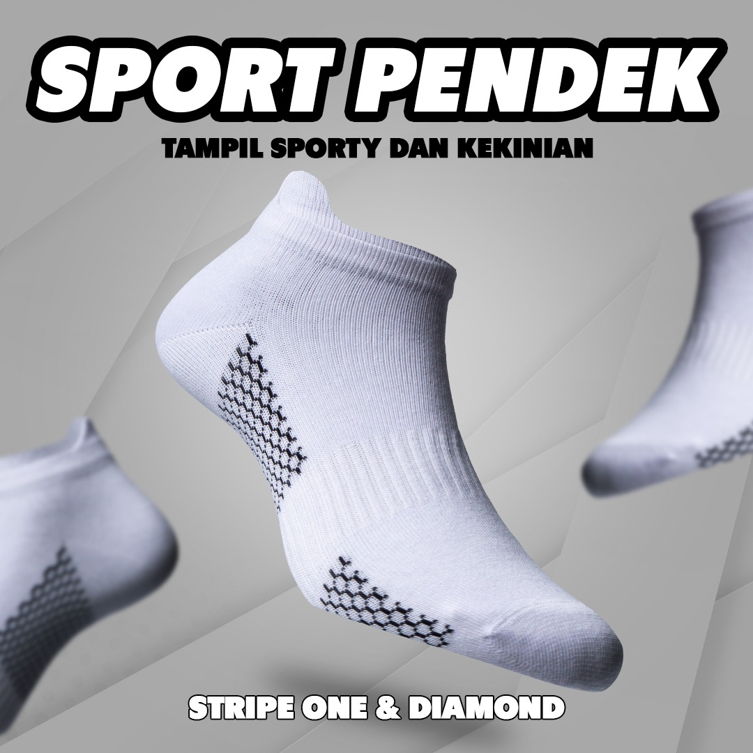 Diamond Socks ankle White/Black